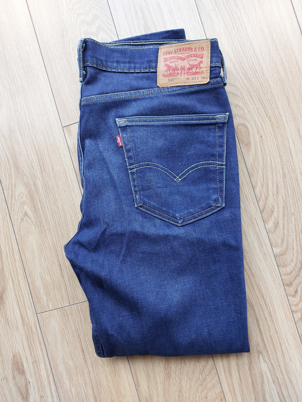 Levi's Men's 514 33x32 Dark Blue Slim Straight Jeans